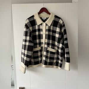 Black check & other stories cardigan